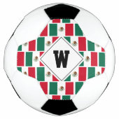 Patriottische MEXICO FLAG Monogram Voetbal (Voorkant)