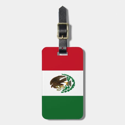 Patriottische Mexico vlag Bagagelabel (Voorkant verticaal)