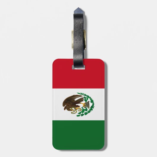 Patriottische Mexico vlag Bagagelabel (Achterkant verticaal)