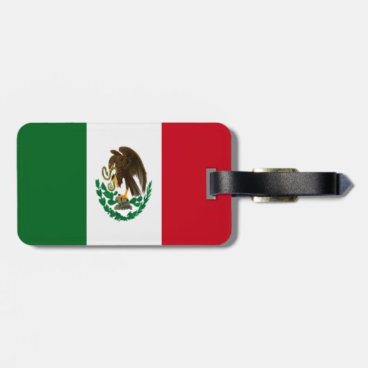 Patriottische Mexico vlag Bagagelabel (Achterkant horizontaal)