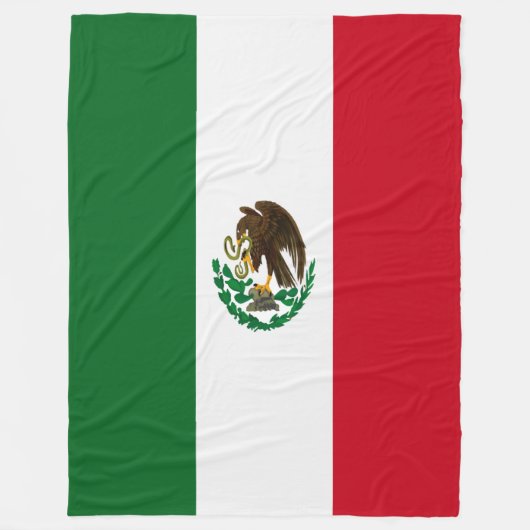 Patriottische Mexico vlag Fleece Deken (Voorkant)