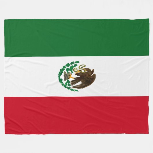 Patriottische Mexico vlag Fleece Deken (Voorkant (Horizontaal))