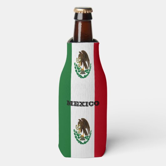 Patriottische Mexico vlag Flesjeskoeler (Fles Voorkant)