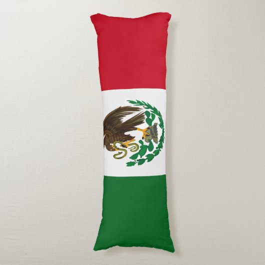 Patriottische Mexico vlag Lichaamskussen (Voorkant Verticaal)