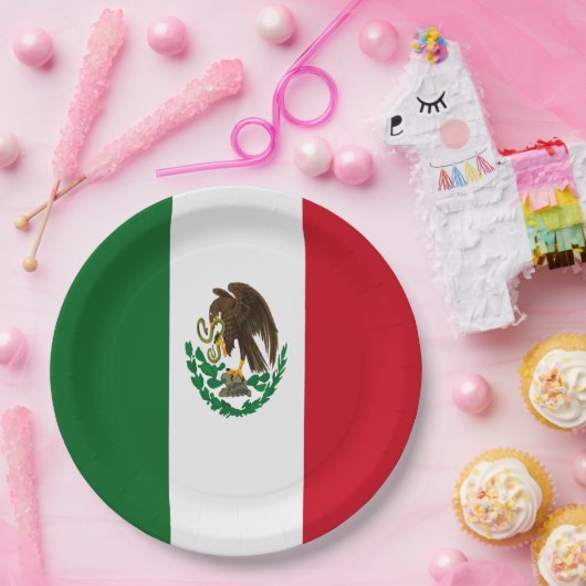 Patriottische Mexico vlag Papieren Bordje (Feest)