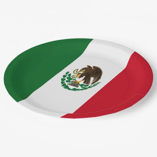 Patriottische Mexico vlag Papieren Bordje (Gekanteld)