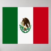 Patriottische Mexico vlag Poster (Voorkant)