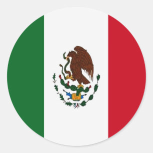 Patriottische Mexico vlag Ronde Sticker