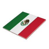Patriottische Mexico vlag Tegeltje (Zijkant)