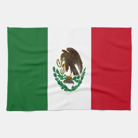 Patriottische Mexico vlag Theedoek (Horizontaal)