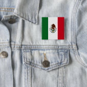 Patriottische Mexico vlag Vierkante Button 5,1 Cm (In situ)