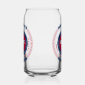 Patriottische Michigan typografie Drinkware Set Blikvorm Glas (Rechts)
