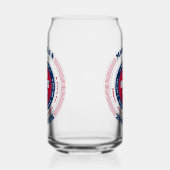 Patriottische Michigan typografie Drinkware Set Blikvorm Glas (Links)