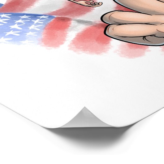 Patriottische middelvinger poster (Hoek)