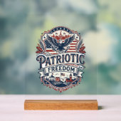 Patriottische Midwest Kleine Stad Trots Vector Afb Acryl Bord (Neutraal)