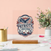 Patriottische Midwest Kleine Stad Trots Vector Afb Acryl Bord (Huwelijk)