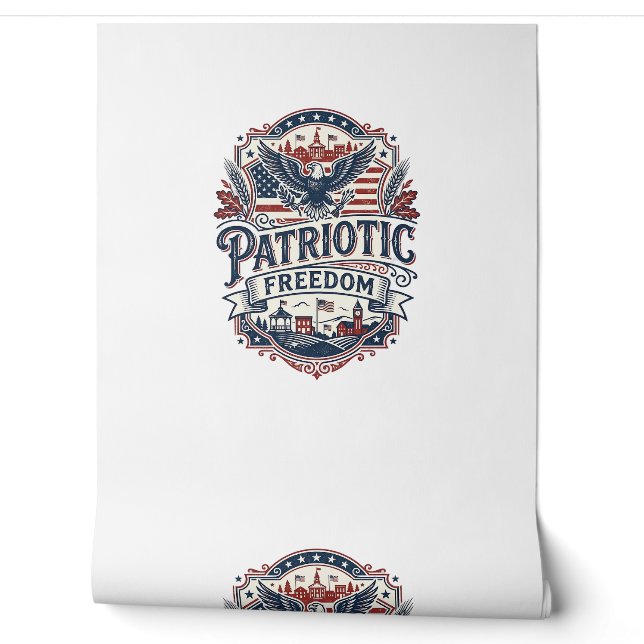 Patriottische Midwest Kleine Stad Trots Vector Afb Behang (Afrollen)