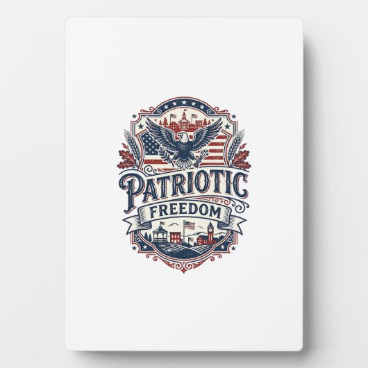 Patriottische Midwest Kleine Stad Trots Vector Afb Fotoplaat (voorkant)