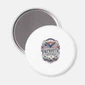 Patriottische Midwest Kleine Stad Trots Vector Afb Magneet (Voorkant / Achterkant)