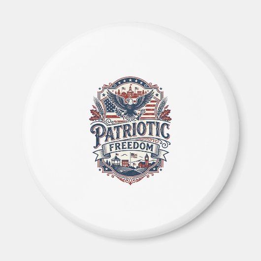 Patriottische Midwest Kleine Stad Trots Vector Afb Magneet (Voorkant)