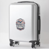 Patriottische Midwest Kleine Stad Trots Vector Afb Sticker (Koffer)