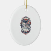 Patriottische Midwest Kleine Stad Trots Vector Gra Keramisch Ornament (Rechts)