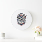 Patriottische Midwest kleine stad trots vectorafbe Grote Klok (Huis)