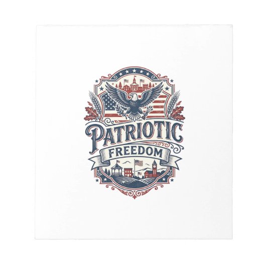 Patriottische Midwest kleine stad trots vectorafbe Notitieblok (Voorkant)