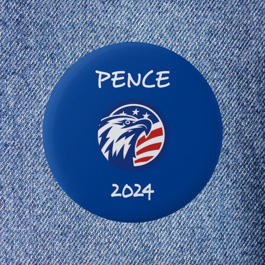 Patriottische Mike Pence 2024 Verkiezing Eagle Dar Ronde Button 5,7 Cm