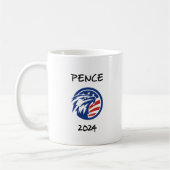 Patriottische Mike Pence 2024 Verkiezing Eagle T-s Koffiemok (Links)