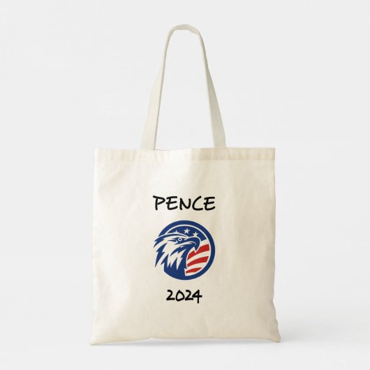 Patriottische Mike Pence 2024 Verkiezing Eagle T-s Tote Bag (Achterkant)