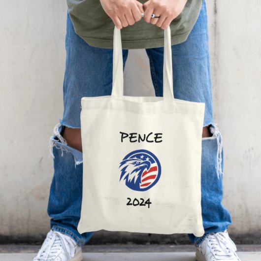Patriottische Mike Pence 2024 Verkiezing Eagle T-s Tote Bag