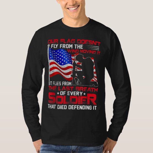 Patriottische militair veteraan T-Shirt (Voorkant)