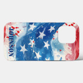 Patriottische militaire Amerika USA iPhone Hoesje (Achterkant (horizontaal))