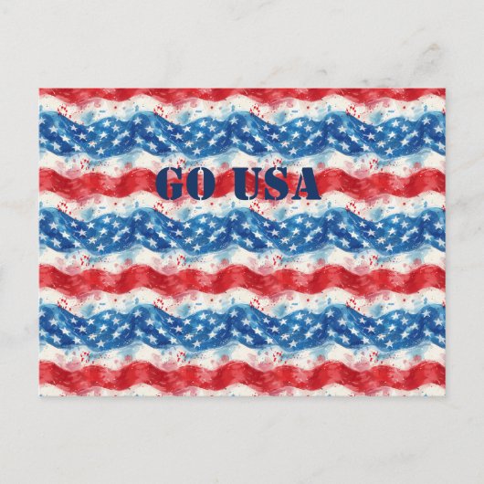 Patriottische Militaire Amerika Vlag Postkaart (Voorkant)