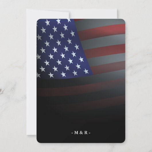 Patriottische Militaire Amerikaanse Vlag en Fotobr Kaart (Achterkant)