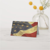 Patriottische militaire Amerikaanse vlag Plaatskaartje (Achterkant)
