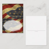 Patriottische militaire Amerikaanse vlag Plaatskaartje (Voorkant / Achterkant)