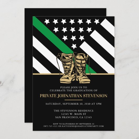 Patriottische Militaire Basisopleiding Graduation  Kaart (Voorkant / Achterkant)