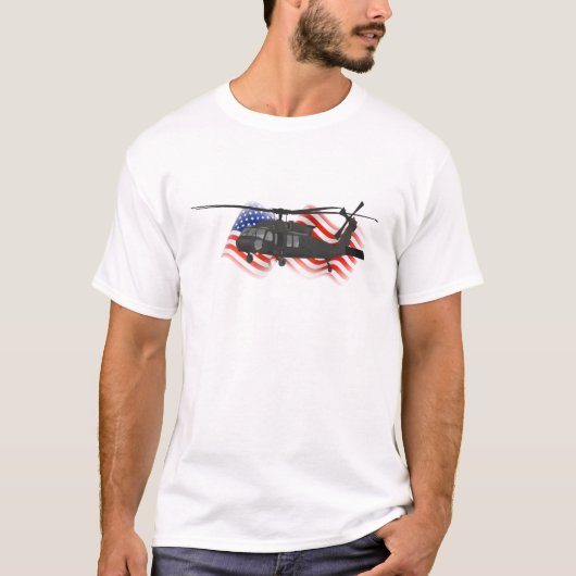 Patriottische militaire helikopter t-shirt (Voorkant)
