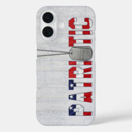 Patriottische militaire hondtags iPhone 16 hoesje