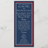 Patriottische Militaire Huwelijksprogramma's Programmakaart (Voorkant)