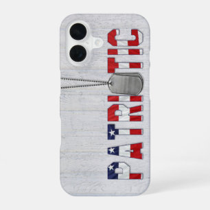 Patriottische militaire identificatieplaatjes iPhone 16 hoesje