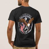 Patriottische militaire oorlogen Tribute T-Shirt (Achterkant)