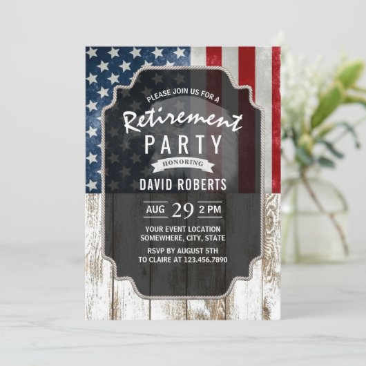 Patriottische militaire pensionering Verenigde Sta Kaart (Staand voorkant)