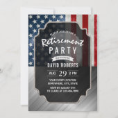 Patriottische militaire revolutie VS vlag Faux Met Kaart (Voorkant)