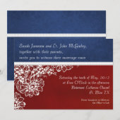 Patriottische militaire rode witte en blauwe bruil kaart (Voorkant / Achterkant)