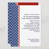 Patriottische militaire sterren en stripes Weddens Kaart (Voorkant / Achterkant)