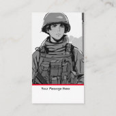 Patriottische Militaire USA Kerstmis Informatiekaartje (Achterkant)