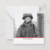 Patriottische Militaire USA Kerstmis Notitiekaartje (Achterkant)